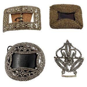 Gregorian Victorian Edwardian Shoe Buckles - Lot of 4